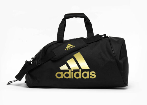 Adidas sporttas en rugzak ineen | zwart en goudkleurig logo