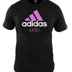 Adidas judo T-shirt | zwart-roze | MET KORTING