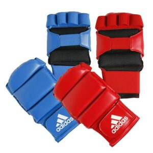 Jiujitsu-handschoenen Adidas | goedgekeurd | rood en blauw