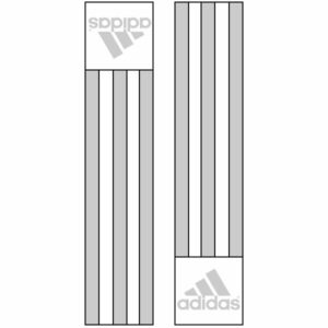 Adidas-schouderlabels voor je judopak | zilverkleur