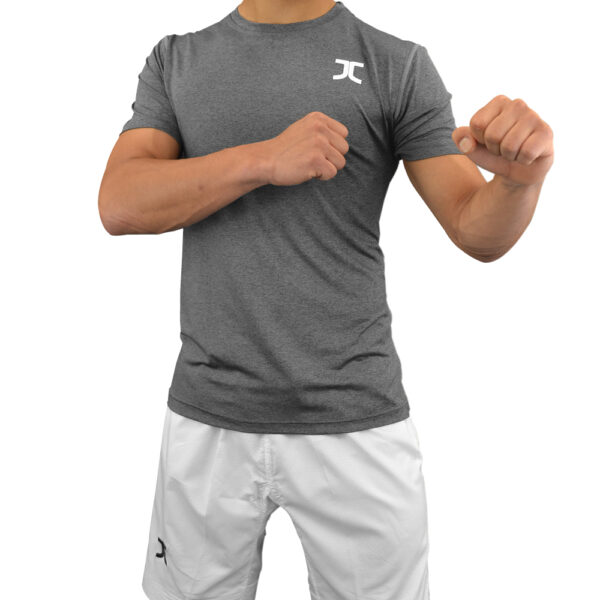 Zomer-taekwondopak (dobok) JCalicu | antracietgrijs-wit