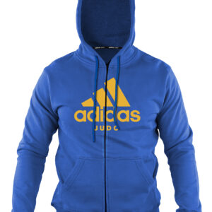 Adidas-hoody met rits | blauw-oranje