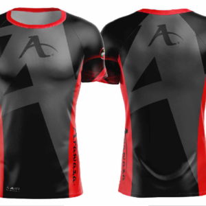 T-shirt Arawaza | dry-fit | zwart-rood