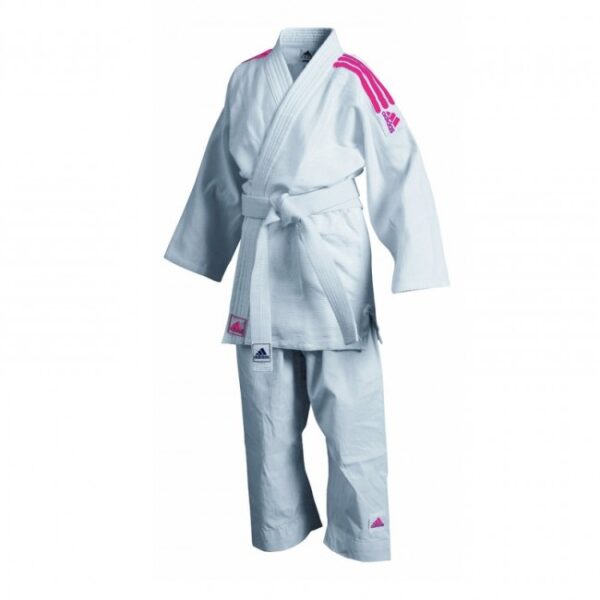 Judopak Adidas voor beginners & kinderen | J350 | wit-roze