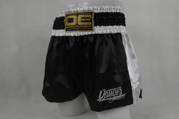 Kickboksbroekje Danger Muay Thai Shorts Eco | zwart-wit
