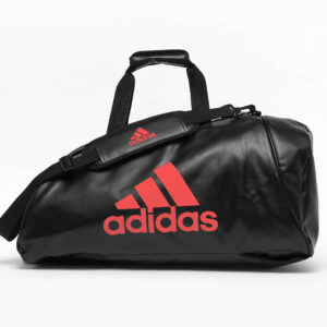 Adidas sporttas en rugzak | PU-leer | zwart met rood logo