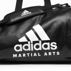 Adidas sporttas en rugzak | PU-leer | zwart met wit logo