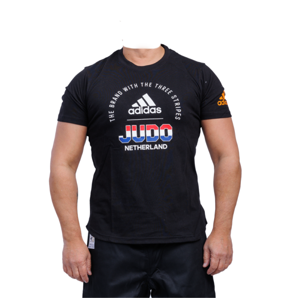 Adidas TeamNL T-shirt Judo | zwart | maat 140-XXL