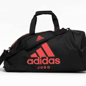 Judotas Adidas - sporttas en rugzak ineen | zwart-rood