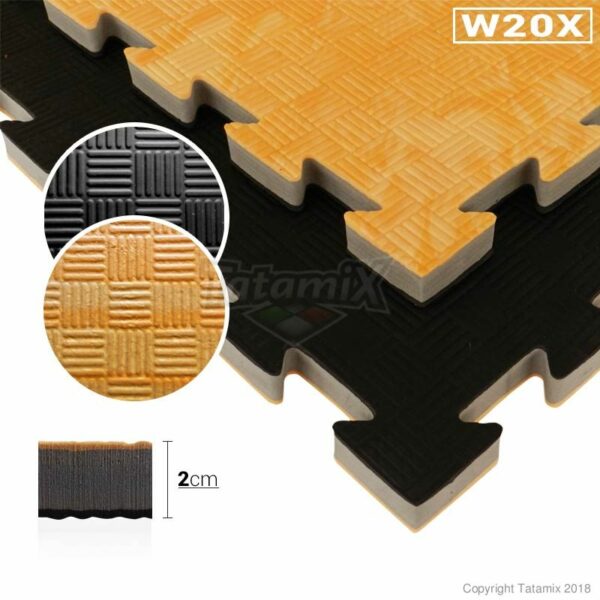Puzzelmat in houtlook Tatamix | 2 cm | 5-lijnenrelief
