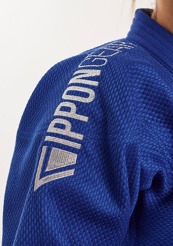 Ippon Gear Fighter Legendary Slim Fit judojas Blauw, foto 3 van 6