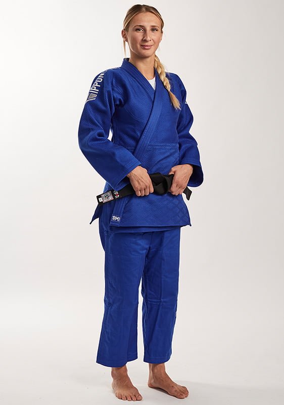 Ippon Gear Fighter Legendary Slim Fit judojas Blauw, foto 4 van 6