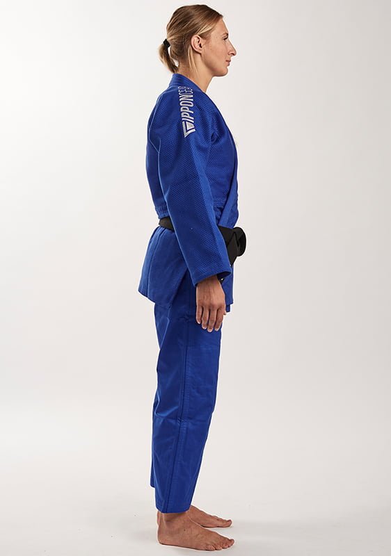 Ippon Gear Fighter Legendary Slim Fit judojas Blauw, foto 5 van 6