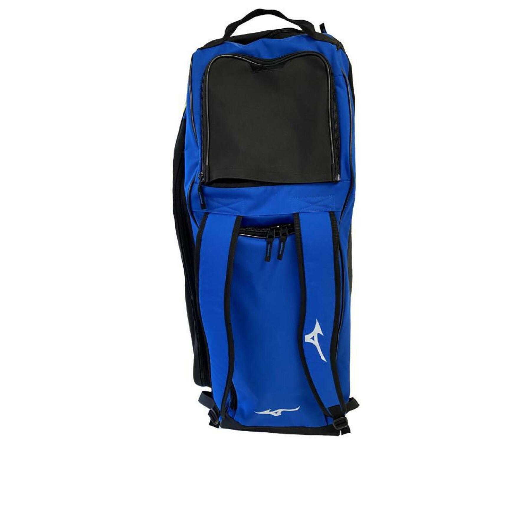 Mizuno wheelbag rugzaktrolley | 85 liter | blauw-zwart, foto 2 van 3