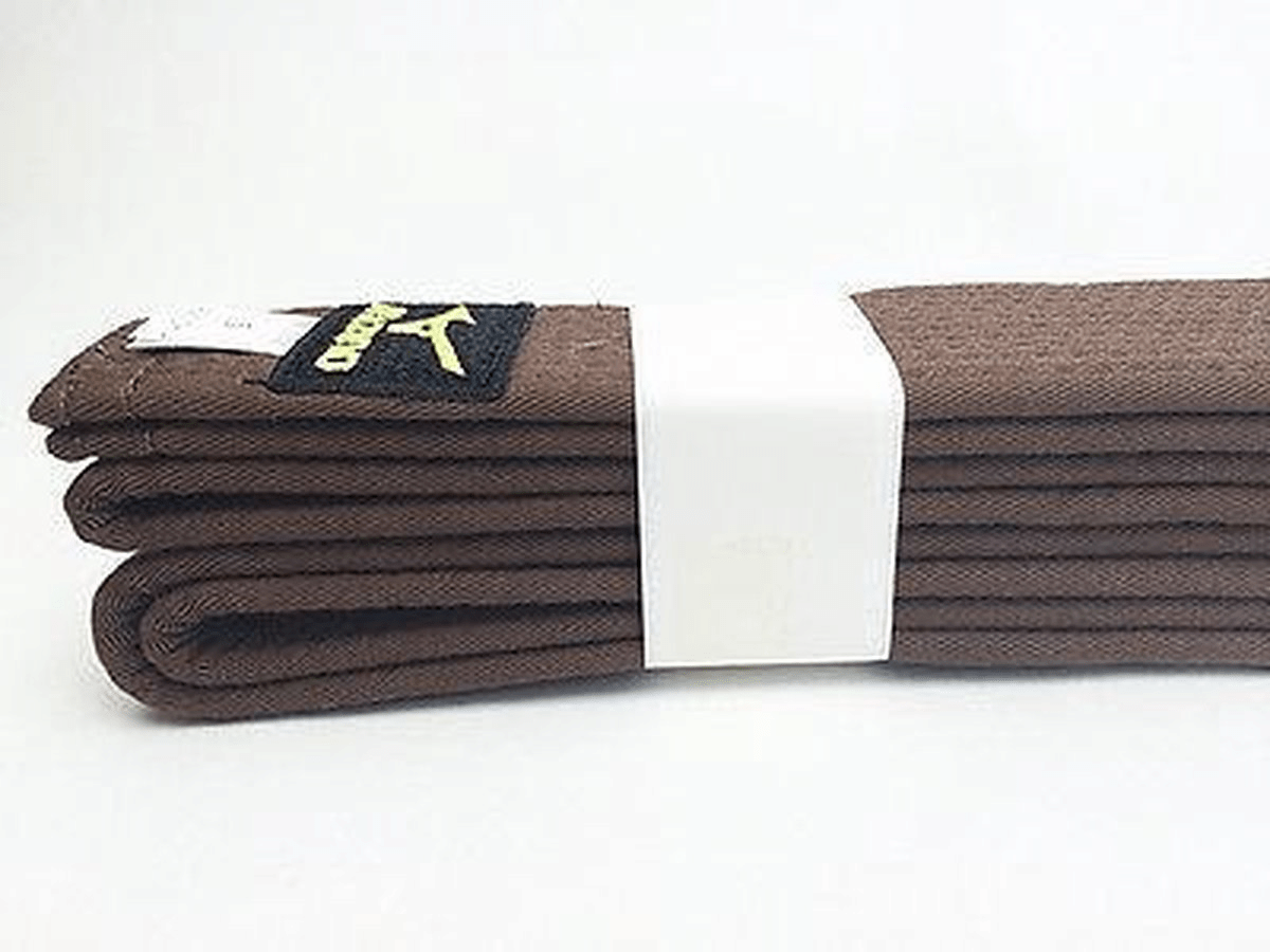 Judoband Mizuno MRB Obi | bruin, foto 2 van 2
